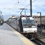 ALP46 # 4603 pushing a Multilevel Set out of South Amboy Station heading to Long Branch as Train # 3263